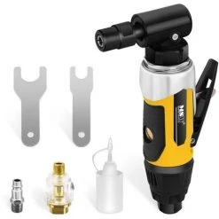 MSW Druckluft Winkelschleifer Schleifer Profi Kfz Werkzeug Winkel Trennschneider 6mm - Natürliches Holz