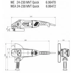 METABO® Ø 230mm Winkelschleifer WE 24-230 MVT Quick Im Karton -Winkelschleifer Verkaufe 15415224 3