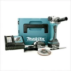 Makita BGA 452 RFJ 18V Li-ion 115 Mm Akku Winkelschleifer Mit 2x Makita BL1830 B Akku, Makita DC 18 RC Ladegerät, Makita Makpac Koffer Gr.2 -Winkelschleifer Verkaufe 19365028 4