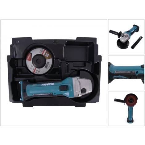 Makita DGA 452 ZE Akku Winkelschleifer 18V 115mm Solo + 1x Passende Einlage Für Makpac ( 837632-8 ) - Ohne Akku, Ohne Ladegerät 1 Makita DGA 452 ZE Akku Winkelschleifer 18V 115mm Solo + 1x Passende Einlage Für Makpac ( 837632-8 ) - Ohne Akku, Ohne Ladegerät