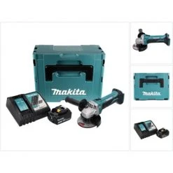 Makita DGA 452 RT1J Akku Winkelschleifer 18 V 115 Mm + 1x Akku 5,0 Ah + Ladegerät + Makpac