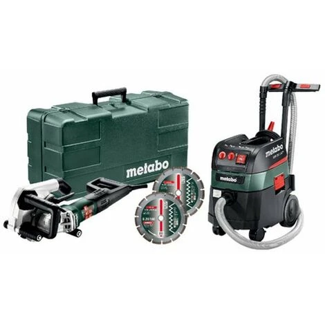METABO Mauernutfräse MFE 40 + Allessauger ASR 35 L ACP Set (691058000); + 2 Diamant-Trennscheiben Classic UC; Kunststoffkoffer 2 METABO Mauernutfräse MFE 40 + Allessauger ASR 35 L ACP Set (691058000); + 2 Diamant-Trennscheiben Classic UC; Kunststoffkoffer – Bild 2