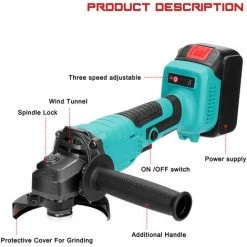 ASUPERMALL 125 Mm 18V Tragbare Multifunktionale Scharfwerkzeuge Elektrischen Winkelschleifers 11000Rpm Hochgeschwindigkeitsdrehung Fur Holz Eisen Schneid -Winkelschleifer Verkaufe 26037420 5