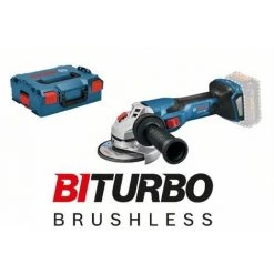 BOSCH Ø 125mm Akku-Winkelschleifer BITURBO GWS 18V-15 C | Ohne Akku Ohne Ladegerät L-BOXX