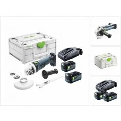 Festool AGC 18-125 EB-Plus Akku Winkelschleifer 18 V 125 Mm Brushless ( 576826 ) + 2x Akku 5,2 Ah + Ladegerät + Systainer ( Nachfolger Von 575344 )
