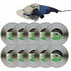 ADT DIAMANTWERKZEUGE 10x Diamanttrennscheibe FSZ Premium Ø 230 Mm Inkl. Winkelschleifer