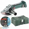 Metabo Akku-Winkelschleifer W18 LTX 150 In Metaloc (ohne Akku / Ladegerät)