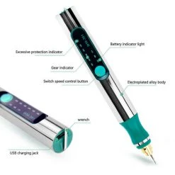 ASUPERMALL 25W 3 Zahnrader Geschwindigkeitsverstellbarer Elektrischer Schleifstift Stein Nagelpoliermaschine Metallbeschriftung Carving Gravurvorrichtung,Mehrfarbig -Winkelschleifer Verkaufe 33164356 3