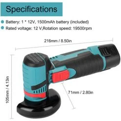 HAPPYSHOPPING Multifunktionsschleifer Mit 19500 U/min, Wiederaufladbarer Winkelschleifer Für Den Haushalt, Kleines Schneid-, Polier- Und Schleifwerkzeug, Eine Leistung Und Eine Ladung, 220 V Europäischer Standard -Winkelschleifer Verkaufe 34165058 4