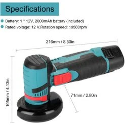 HAPPYSHOPPING Multifunktionsschleifer Elektrischer Haushalts-Winkelschleifer Kleiner Handschleifer, Trenn-, Polier- Und Schleifwerkzeug Eine Leistung Und Eine Ladung, Deluxe-Version, Europäischer Standard 220V -Winkelschleifer Verkaufe 34165273 5