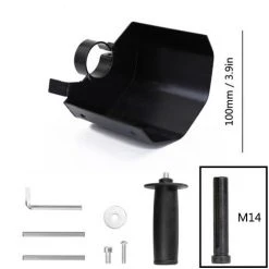 HAPPYSHOPPING Multifunktionaler Winkelschleifer Zubehör Polieren Poliermaschinenteile Zubehör,M14 Verbindungswelle + Schutzabdeckung - M14 Verbindungswelle + Schutzabdeckung
