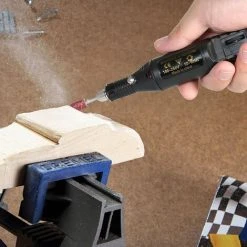 HAPPYSHOPPING 14 Stücke 100 V-240 V Mini Elektrische Grinder Bohrer Variable Geschwindigkeit Rotary Gravur Stift Schnitzen Werkzeug Set Zum Fräsen Polieren,Schwarz 241 - Schwarz 241 -Winkelschleifer Verkaufe 34645189 3