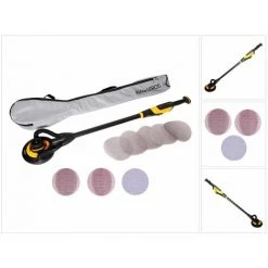 MIRKA ABRASIFS Mirka LEROS 950 CV Wand- Und Deckenschleifer 350 W 5,0 Mm Hub 225 Mm + Tragetasche + 80x Schleifscheiben