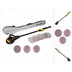 MIRKA ABRASIFS Mirka LEROS 950 CV Wand- Und Deckenschleifer 350 W 5,0 Mm Hub 225 Mm + Tragetasche + 80x Schleifscheiben