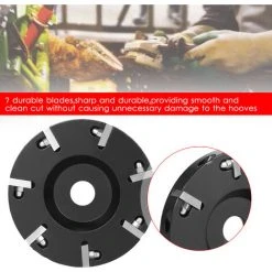 HAPPYSHOPPING Viehhufbearbeitungsscheibe Platte Hufbearbeitungsscheiben Hufschleifscheiben Klauen Hufpflegewerkzeug Mit 7 Klingen,Schwarz -Winkelschleifer Verkaufe 36577872 5