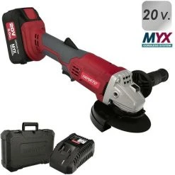 YAMATO Lithium-Akku-Schleifer 20 V. Akku 3,0 Ah 8.500 U/min Scheibe Ø 115 Mm. Inklusive Batterie Und Aktentasche
