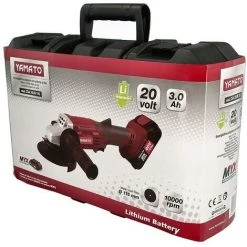 YAMATO Lithium-Akku-Schleifer 20 V. Akku 3,0 Ah 8.500 U/min Scheibe Ø 115 Mm. Inklusive Batterie Und Aktentasche -Winkelschleifer Verkaufe 36741002 5
