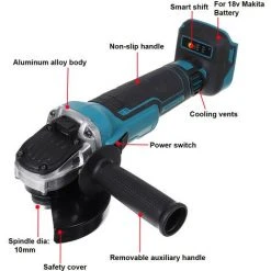 MOHOO 125mm Bürstenloser Winkelschleifer Trennschleifer Schleifmaschine Für 18V Makita Akku -Winkelschleifer Verkaufe 36863383 5