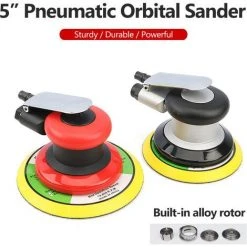 HAPPYSHOPPING 5'' Pneumatischer Schleifer Pneumatischer Polierer Air Sander Air Palm Schwingschleifer Grinder Palm Sander Schleifmaschine Werkzeug,5 Zoll - 5 Zoll -Winkelschleifer Verkaufe 37409264 4