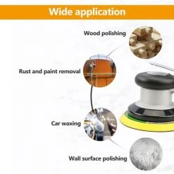 HAPPYSHOPPING 5'' Pneumatischer Schleifer Pneumatischer Polierer Air Sander Air Palm Schwingschleifer Grinder Palm Sander Schleifmaschine Werkzeug,5 Zoll - 5 Zoll -Winkelschleifer Verkaufe 37409264 5