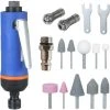 HAPPYSHOPPING 1/4 Zoll High Speed ​​Air Grinder 20000RPM Mini Air Die Grinder Kit Pneumatische Werkzeuge Set Polierschleifer Poliermaschine Graviermühle Luftmühle,20000rpm - EU, Blau