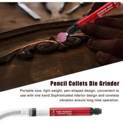 HAPPYSHOPPING Universal Pneumatische Druckluft Bleistift Spannzangen Stabschleifer Mikroschleifer Polieren Gravierwerkzeug,Silber -Winkelschleifer Verkaufe 37412186 3