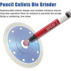 HAPPYSHOPPING Universal Pneumatische Druckluft Bleistift Spannzangen Stabschleifer Mikroschleifer Polieren Gravierwerkzeug,Silber -Winkelschleifer Verkaufe 37412186 4