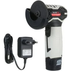 ASUPERMALL Akku-Mini-Winkelschleifer 12V Elektroschleifer 3-Zoll-Schleifschleifer Vielseitiger Scheibenpolierer 19500 U/min Scheibenschleifer Mit Scheibenschutz, EU-Stecker