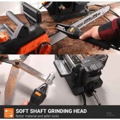 TACKLIFE Multifunktions-Tischschleifer, 200W / 1,67A Spitzer Mit Flexibler Welle, 6 Variable Geschwindigkeiten, Elektrisches Schleifwerkzeug Für Bohrer, Messer, Meißel, Meißel Und Äxte, Drehwerkzeug, DIY MBG01A -Winkelschleifer Verkaufe 40459744 5