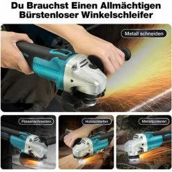 MAEREX 4 Geschwindigkeit 125mm 18V Akku-Winkelschleifer Für Makita Akku (nur Maschine) -Winkelschleifer Verkaufe 41016197 4