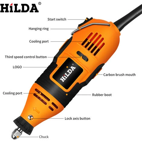 MAEREX 200W 220V Mini-Elektroschleifer Mit Variabler Geschwindigkeit Drehbohrer Schleifmaschine Fräsen Polieren Rotary Power Tool 2 MAEREX 200W 220V Mini-Elektroschleifer Mit Variabler Geschwindigkeit Drehbohrer Schleifmaschine Fräsen Polieren Rotary Power Tool – Bild 2