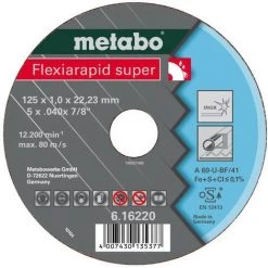 Metabo Flexiarapid Super 115x1,6x22,23 Inox, 616219000
