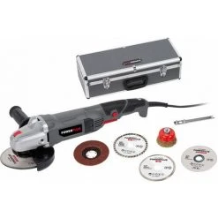 VARO Powerplus Winkelschleifer 900 W Set Mit Koffer Und 6 Teilen Zubehör