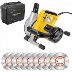 VARO Mauernutfräse 1800 W 2+ 8 Diamanttrennscheiben Mauerfräse Wandfräse Schlitzfräse