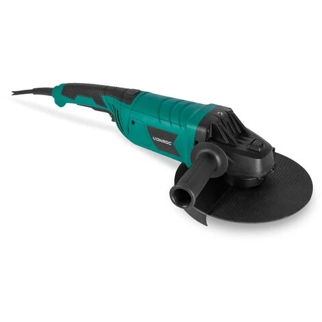 VONROC Winkelschleifer 2400W - 230mm - Sanftanlauf - Drehbarer Griff - Inkl. Zusatzhandgriff Und 3m Gummikabel 1 VONROC Winkelschleifer 2400W - 230mm - Sanftanlauf - Drehbarer Griff - Inkl. Zusatzhandgriff Und 3m Gummikabel