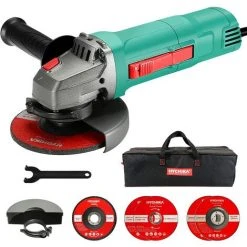 Winkelschleifer 900W, HYCHIKA Trennschleifer 10000RPM Mit 5pcs 125mm Schleifscheiben