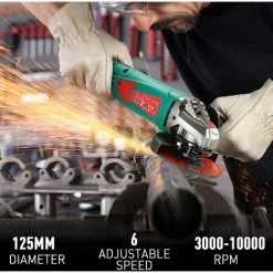 Winkelschleifer 1200W, HYCHIKA 3000-10000RPM Mit 6 Geschwindigkeiten, 5pcs 125mm Schleifscheiben 7 Winkelschleifer 1200W, HYCHIKA 3000-10000RPM Mit 6 Geschwindigkeiten, 5pcs 125mm Schleifscheiben -Winkelschleifer Verkaufe 50056376 3