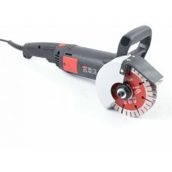 SENDERPICK 1800W Elektrisch Betonschlitzmaschine Doppelsägeblatt Mauernutfräse Schlitzfräse 180°Drehbarer