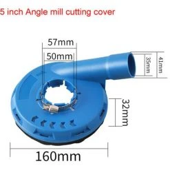 HAPPYSHOPPING 5-Zoll-Winkelschleifer-Staubschutz Praktischer Winkelschleifer-Staubschutz Haushalts-Winkelschleifer-Schutzhülle Geeignet Für Winkelschleifer Vom Typ 100/115/125,Typ2, Blau. - Typ2, Blau. -Winkelschleifer Verkaufe 51514276 3