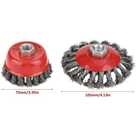 Astdrahtbürste Für Triomphe Winkelschleifer Lackentfernung 75mm/105mm 4St 2 Astdrahtbürste Für Triomphe Winkelschleifer Lackentfernung 75mm/105mm 4St – Bild 2