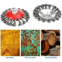 Astdrahtbürste Für Triomphe Winkelschleifer Lackentfernung 75mm/105mm 4St 7 Astdrahtbürste Für Triomphe Winkelschleifer Lackentfernung 75mm/105mm 4St -Winkelschleifer Verkaufe 52924125 3