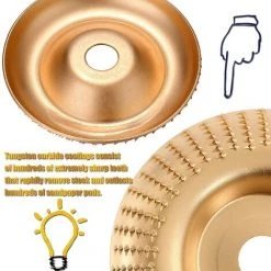 TRIOMPHE TRIOM Winkelschleifer Scheibe Schleifscheibe Carving Wolfram Schleifscheibe Winkelschleifer, Für Rotationswerkzeug Schneiden Schnitzen Formen Polieren Schleifen (Golden) -Winkelschleifer Verkaufe 52929491 3