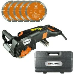 Deltafox Mauernutfräse DP-EWC 2415 2400 W, Bis Zu 5 Trennscheiben Gleichzeitig -Winkelschleifer Verkaufe 53526479 4