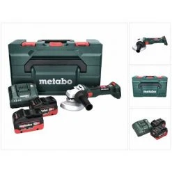 Metabo W 18 LT BL 11-125 Akku Winkelschleifer 18 V 125 Mm Brushless + 2x Akku 8,0 Ah + Ladegerät + MetaBOX
