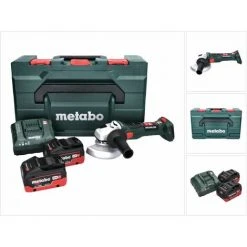 METABO® Metabo W 18 LT BL 11-125 Akku Winkelschleifer 18 V 125 Mm ( 613052840 ) Brushless + 2x Akku 5,5 Ah + Ladegerät + MetaBOX