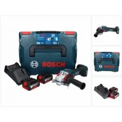 Bosch GWS 18V-15 SC Professional Akku Winkelschleifer 18 V 125 Mm Brushless + 2x Akku 5,0 Ah + Ladegerät + L-BOXX