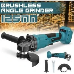 DRILLPRO Winkelschleifer 125mm 3-gang Akku-Winkelschleifer Trennschleifer Schleifmaschine (Ohne Akku) -Winkelschleifer Verkaufe 56657644 5