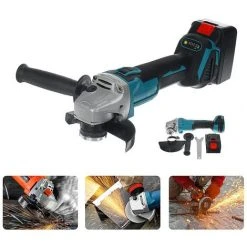 DRILLPRO Akku Winkelschleifer Trennschleifer Scheibe Schleifmaschine 18V 125mm Mit 1 Batterien -Winkelschleifer Verkaufe 57134591 4