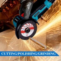 ONEVAN Mini Winkelschleifer 12V Akku-Winkelschleifer 19500 U/min Schleifen Metallschneiden Holz Ohne Bürste Ohne Kabel - Mit 2*Akku + 1*Tasche + 2*Diskette -Winkelschleifer Verkaufe 57487232 5