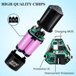 Mini Winkelschleifer 12V Akku-Winkelschleifer 19500 U/min Schleifen Metallschneiden Holz Ohne Bürste Ohne Kabel ONEVAN - Mit 2*Akku + 1*Tasche + 2*Diskette -Winkelschleifer Verkaufe 57487235 4